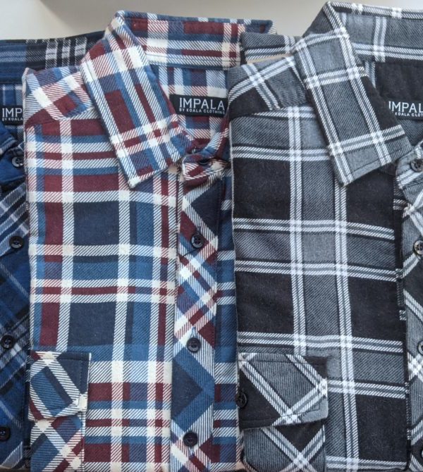 closed front flannel shirt