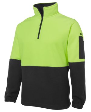 HI VIS 1/2 Zip Polar Fleece