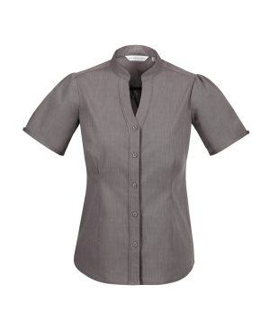 Ladies Chevron Stand Collar Shirt